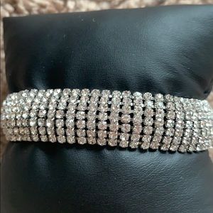Silver rhinestone bracelet